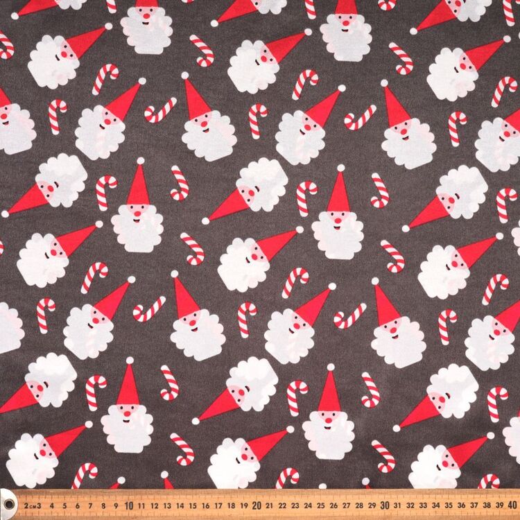 Christmas Santa Printed 148 cm Satin Fabric