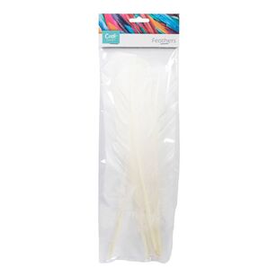 Craftsmart Eagle Quill Feathers 6 Pack White 30 cm