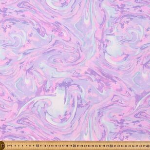 Marbled Printed 112 cm Cotton Fabric Lilac 112 cm