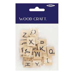 Arbee Wooden Alphabet Game Tiles Natural