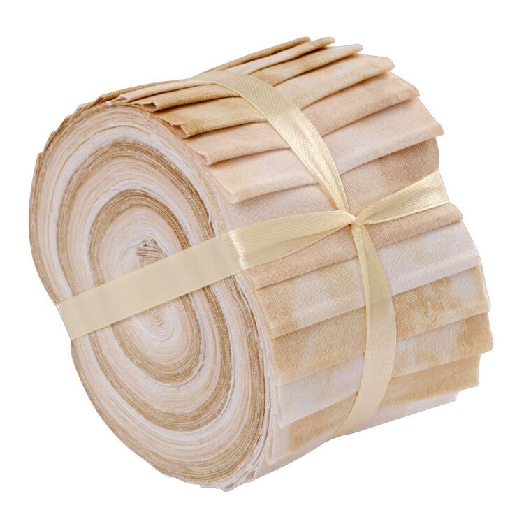 Texture Printed Jelly Roll Natural 6.4 x 110 cm