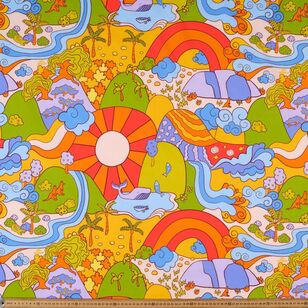 Ellie Whittaker Sunburst Country Printed 112 cm Cotton Poplin Fabric Multicoloured 112 cm