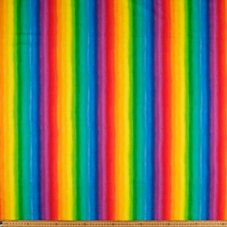 Timeless Treasures Rainbow Bright Ombre Printed 112 cm Cotton Fabric Multicoloured 112 cm