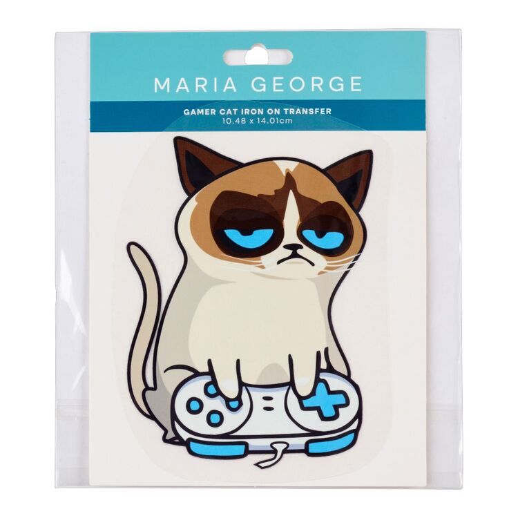 Maria George Gamer Cat Iron On Transfer