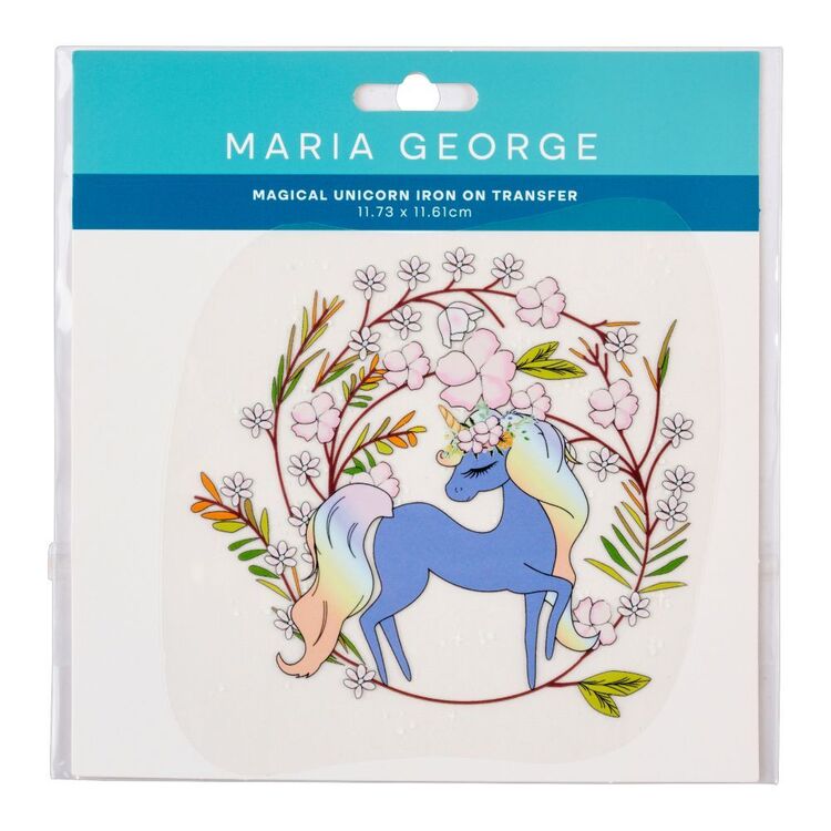 Maria George Magical Unicorn Iron On Transfer Multicoloured