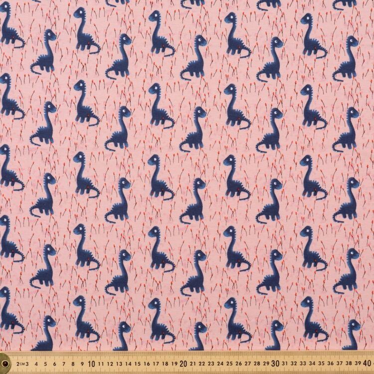 Mel Armstrong Dinosaur Printed 112 cm Cotton Jersey Fabric