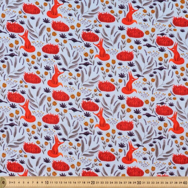 Mel Armstrong Fox & Crow Printed 112 cm Cotton Jersey Fabric Multicoloured 112 cm