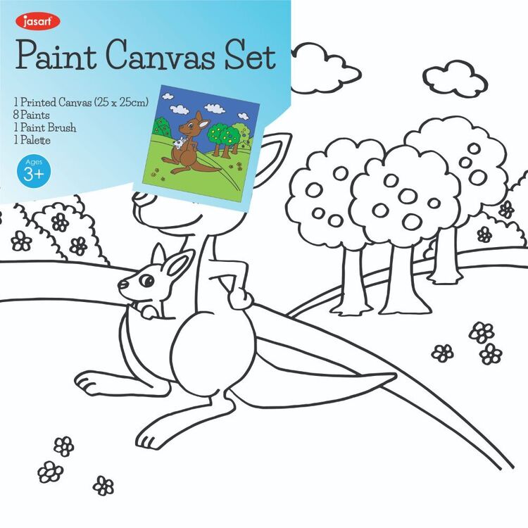 Jasart Kids Paint Canvas Set