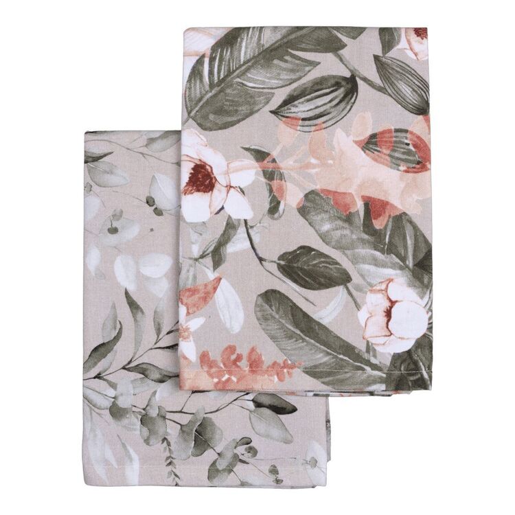 KOO Abstract Floral Tea Towel 2 Pack