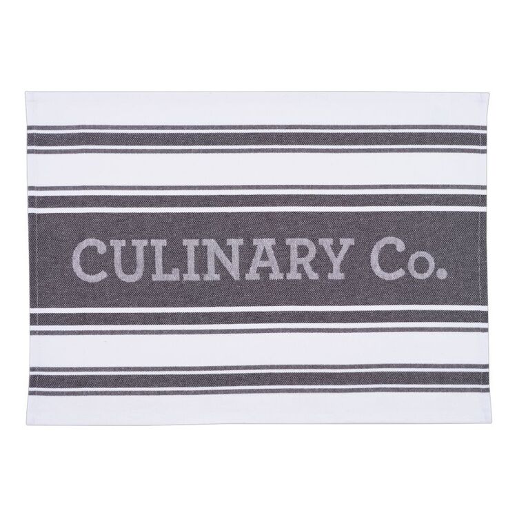 Culinary Co Tea Towel 2 Pack Black 50 x 70 cm