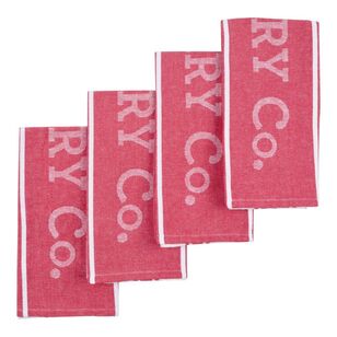 Culinary Co Tea Towel 2 Pack Red 50 x 70 cm