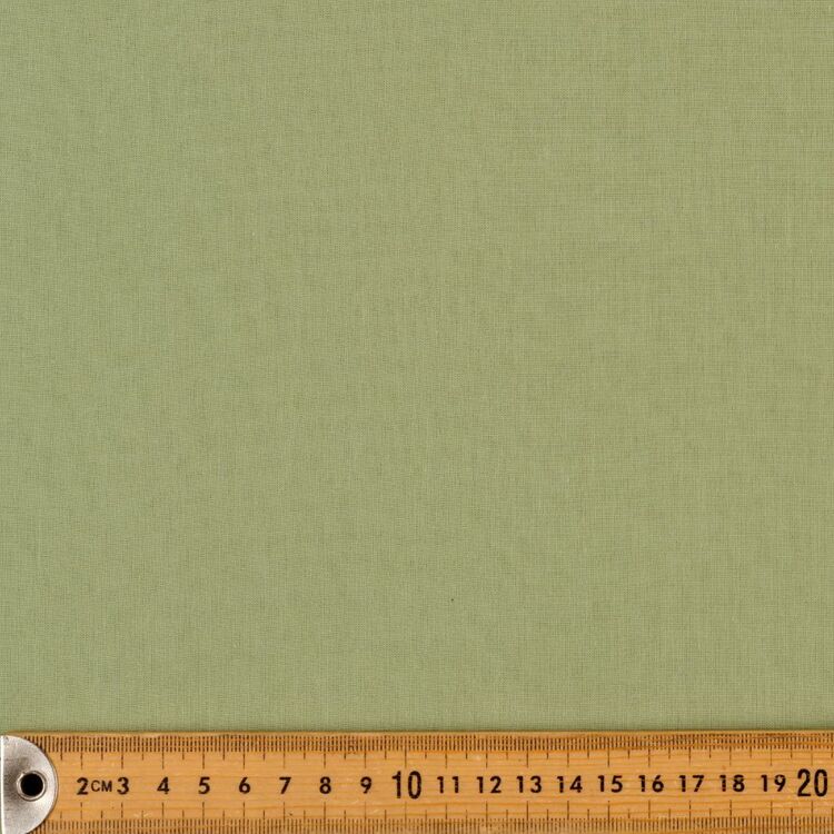 Plain 138 cm Organic Cotton Muslin Fabric Basil 138 cm