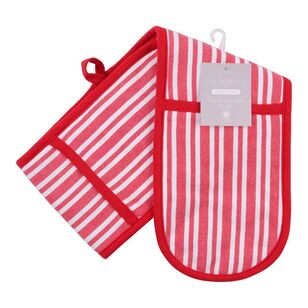 Culinary Co Double Oven Mitt 2 Pack Red 18 x 90 cm