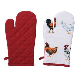 KOO Sonoma Oven Gloves 2 Pack Red 18 x 32 cm