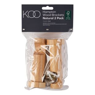KOO 33 mm Hampton Single Bracket 2 Pack Natural