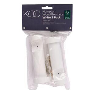 KOO 33 mm Hampton Single Bracket 2 Pack White