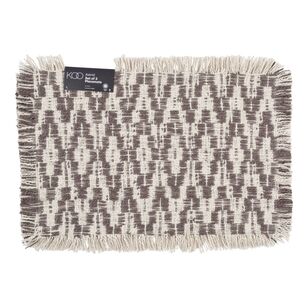 KOO Astrid Placemats 2 Pack Charcoal 33 x 48 cm