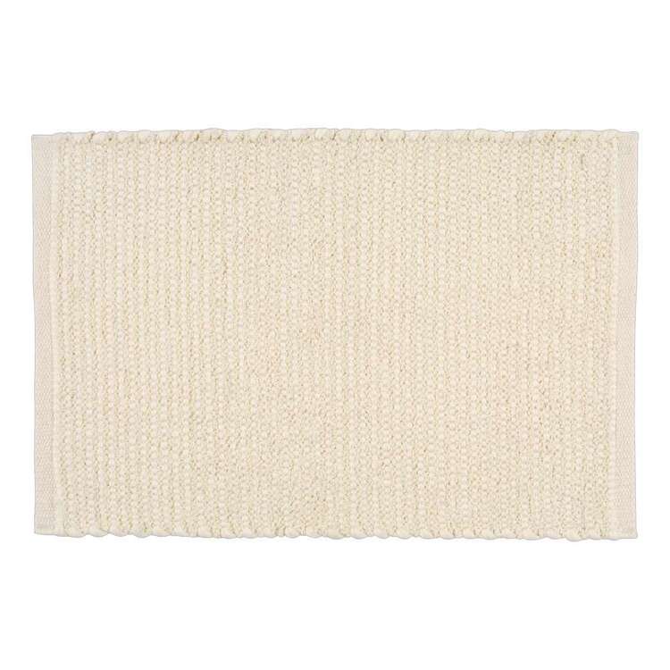 KOO Lotte Woven Placemat 2 Pack White & Cream 33 x 48 cm