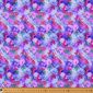 Anisa Abstract Floral Printed 112 cm Cotton Fabric Purple 112 cm