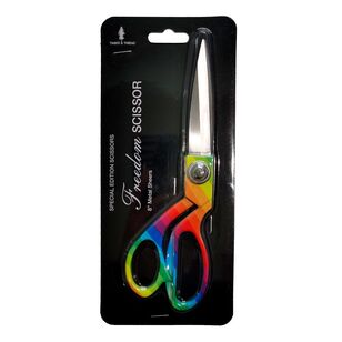 Timber & Thread Freedom Stripe Scissor Rainbow 8 in