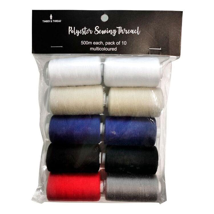 Timber & Thread Poly Thread 10 Pack Multicoloured