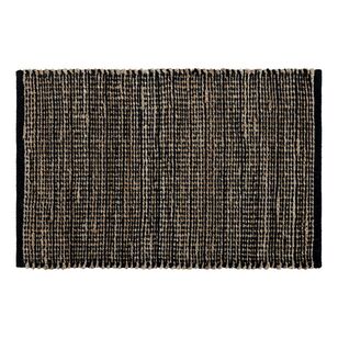 KOO Inca Woven Mat Black 50 x 80 cm