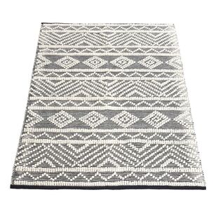 KOO Willow Wool and Cotton Rug I Black & Natural 120 x 180 cm
