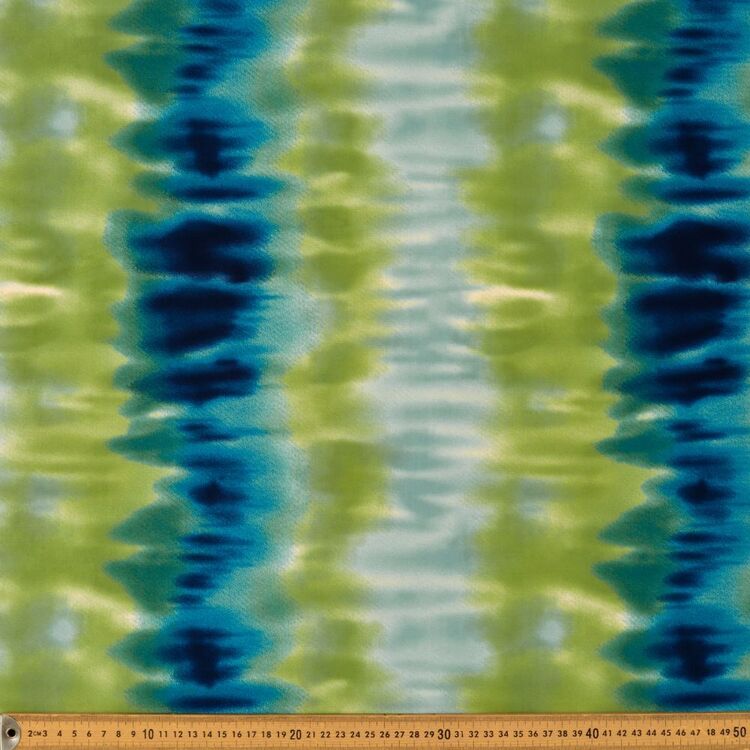 Tie Dye Wind Stripes Printed 150 cm Polyester Elastane Jersey Fabric