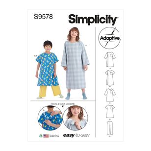 Simplicity Sewing Pattern S9578 Children's Recovery Gowns & Pants