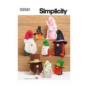 Simplicity Sewing Pattern S9581 Plush Gnomes in Two Sizes One Size