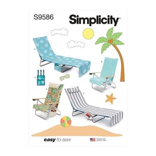Simplicity Sewing Pattern S9586 Lounge & Beach Chair Covers One Size