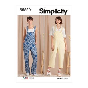 Simplicity Sewing Pattern S9590 Misses' Overalls X Small - X Large