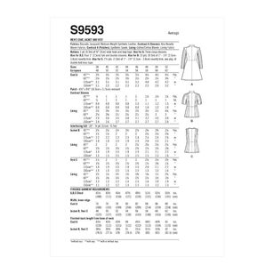 Simplicity Sewing Pattern S9593 Men's Coat, Jacket & Vest