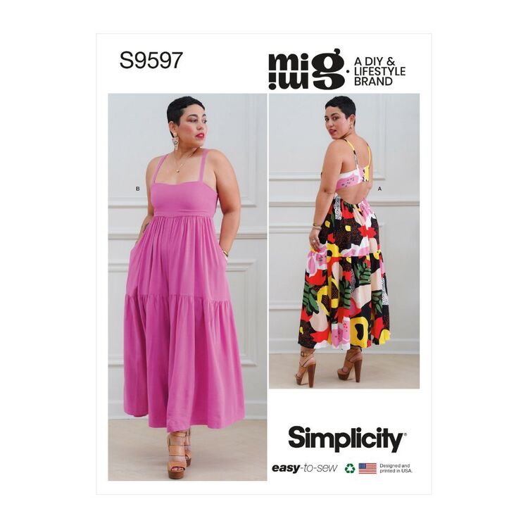 Simplicity Sewing Pattern S9597 Misses' Dress & Jumpsuit by Mimi G