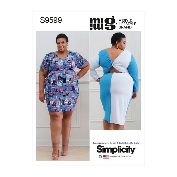 Simplicity Sewing Pattern S9599 Women's Knit Dresses by Mimi G
