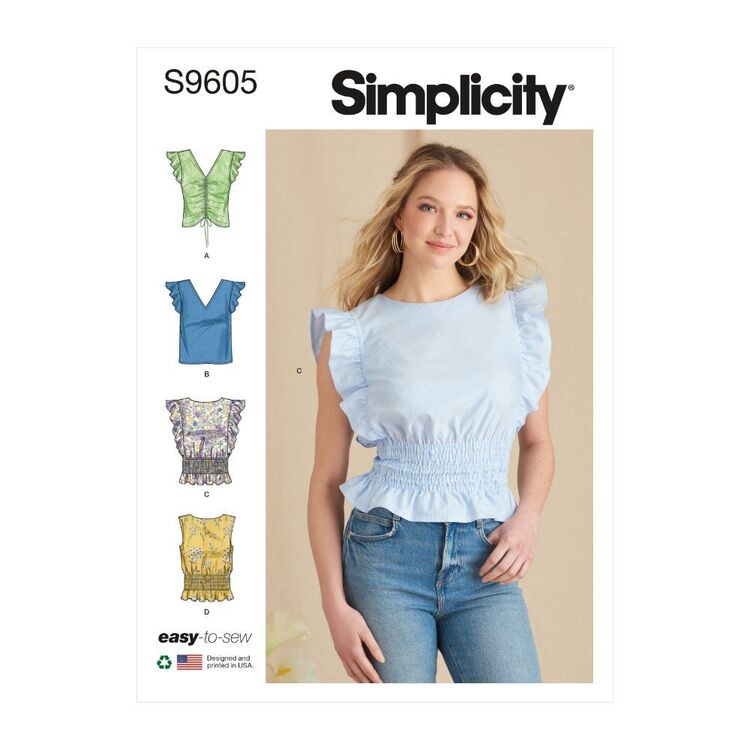 Simplicity Sewing Pattern S9605 Misses' Tops