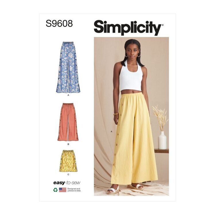 Simplicity Sewing Pattern S9608 Misses' Pants & Skirt