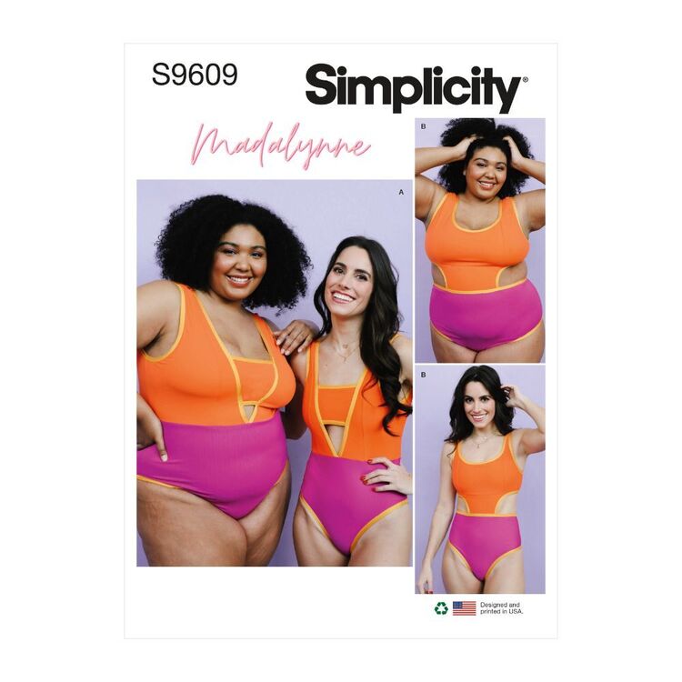 Simplicity Sewing Pattern S9609 Misses' & Women's Swimsuits by Madalynne