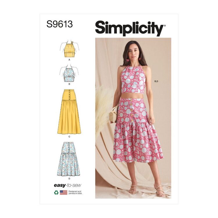 Simplicity Sewing Pattern S9613 Misses' Top & Skirts