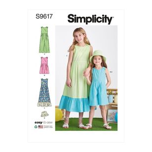 Simplicity Sewing Pattern S9617 Children's Jumpsuit, Romper & Dress