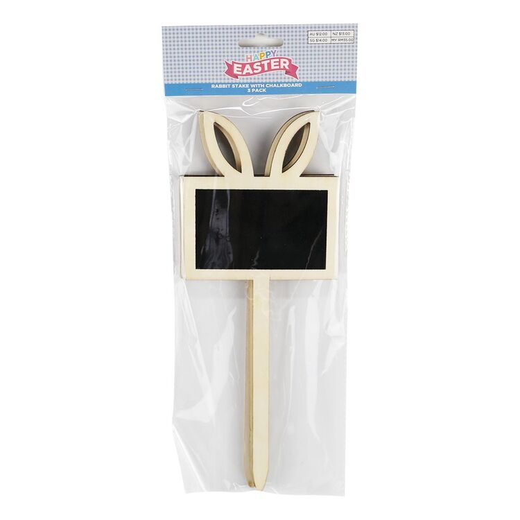 Happy Easter Rabbit Stake With Chalkboard 3 Pack