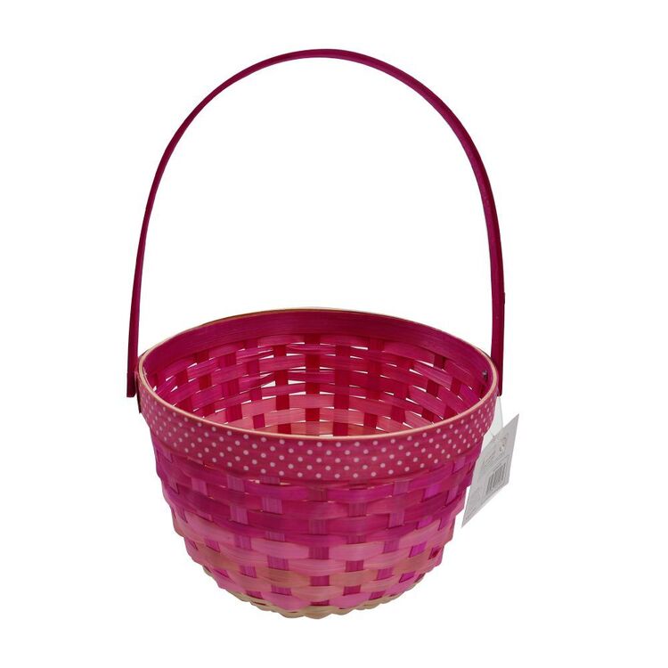 Happy Easter Ombre Bamboo Basket