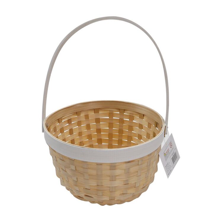 Happy Easter Bamboo Basket