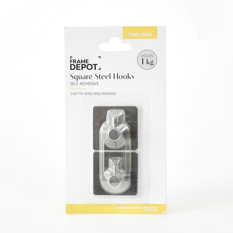 Square Frame Hook Frame Depot Square Silver Hooks 2 Pack | Spotlight Australia