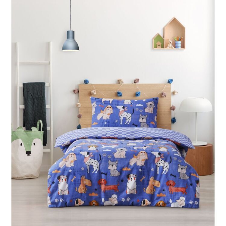 Kids House Quirky Pets Quilt Cover Set
