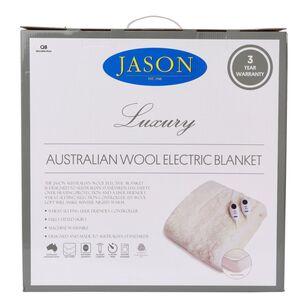 Jason Wool Electric Blanket White King