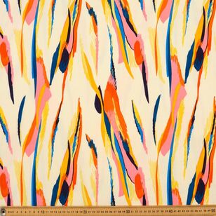 Abstract Animal Printed 148 cm EcoVero Viscose Elastane Jersey Fabric Multicoloured 148 cm