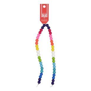 Just Bead It Round Glass Bead Strands Multicoloured 10 mm