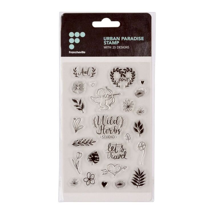 Francheville Urban Paradise Quote Stamps 25 Pack