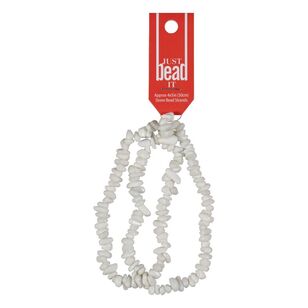 Just Bead It Stone Chips 5 - 8 mm Bead Strand White